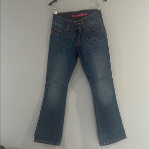 Y2K Blue Flare Wide Leg Jeans Phink Industries Size 11